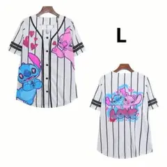 ディズニー スティッチ＆エンジェル ベースボールシャツ