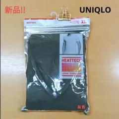 新品!!UNIQLOユニクロ　メンズ　ヒートテック　VネックT　半袖　XLサイズ
