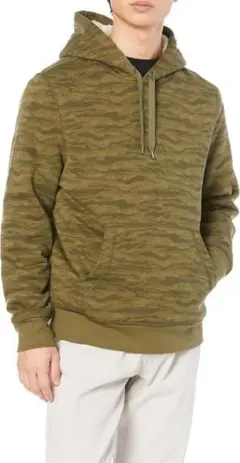 1点限り❣️プルオーバーパーカー シェルパ裏地 ダークグリーン メンズ Mサイズ