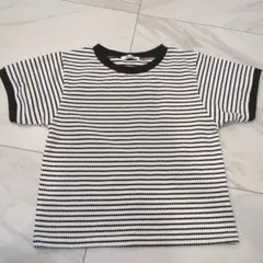 白黒ストライプ 半袖Tシャツ Lサイズ