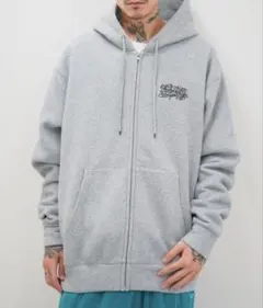 Subciety EMBROIDERY MARIA ZIP PARKA グレー