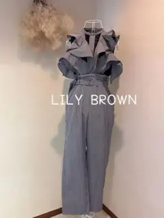 LILY BROWN チェック柄オールインワン