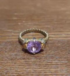 Liquem ソリテールリボンリング(パープル)