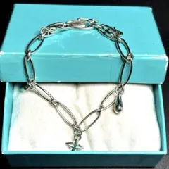 【極希少・美品】Tiffany5チャームリンクブレスレット 925 付属品鑑定済のサムネイル