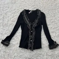 エポカ EPOCA 40 リブカーディガン 長袖 ラメ