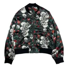 00s japanese label Y2K skull rose jacket