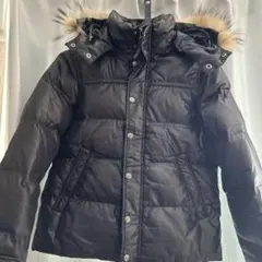 archive ファーダウンジャケット y2k フード 短丈 光沢 平成 お兄系