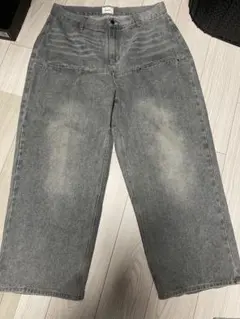 W.W.G. グレー ワイドパンツ フェード加工