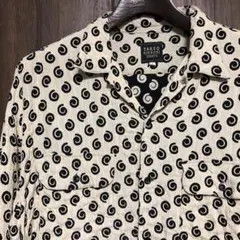 タケオ キクチ オープンカラーシャツ 3 L アセテート レーヨン 渦巻