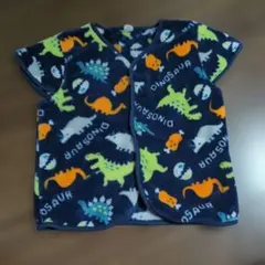 男の子 恐竜柄 フリース スリーパー 120cm
