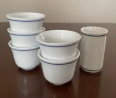 【美品】白磁 茶杯6客&聞香杯１客