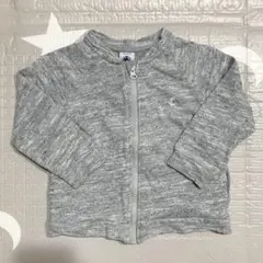 PETIT BATEAU プチバトー グレー フルジップトレーナー 80cm