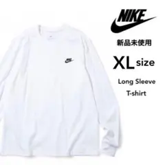 【ナイキ】新品未使用 シグネチャーロゴ コットン 長袖Tシャツ ホワイト XL