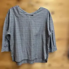 SENSE OF PLACE グレンチェック柄七分袖シャツ