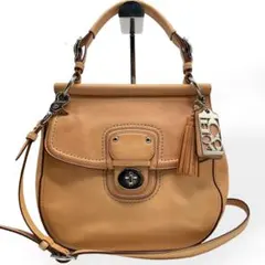 極美品　希少　COACH ニューウィリス　2way ショルダーバッグ　ベージュ