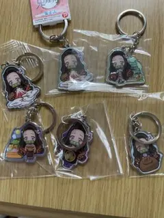 鬼滅の刃　 竈門禰豆子　温泉 メタルキーホルダー 6個セット　富士山　温泉地限定