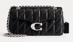 ★COACH タビー ショルダー バッグ 26キルティングシルバー金具★新品★
