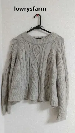 lowrysfarm★3Gケーブルハイネックニット