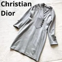 【美品✨】クリスチャンディオール　ニット　ワンピース　襟　40 Ｌ 2025年最新】Christian Dior ニットワンピースの人気アイテム