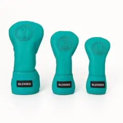ゴルフ ヘッドカバー 4点セット ブルー ドライバー 3W UT BLENDED 