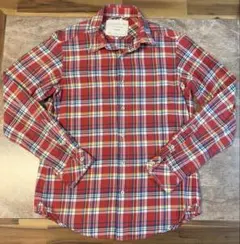 BEAMS チェックシャツ M 赤 ネルシャツ　ビームス