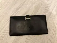 エルメスメンズ財布HERMES ベアン 長財布 ブラックのサムネイル