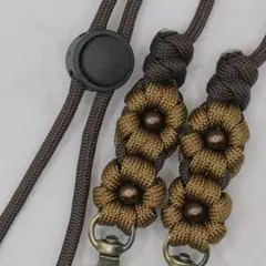 ハンドメイド ストラップ スマホ ショルダー パラコード 花x4 SH477