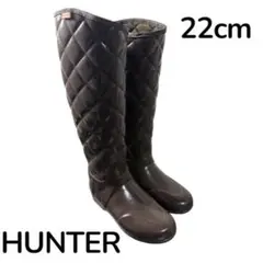 37【HUNTER】ハンター ロング レインブーツ 長靴 キルティング