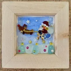 シーグラスアート クリスマス☆サンタ☆プレゼント ミニチュア