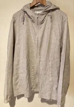 ユニクロ　フード付きジャケット　ライトコート　リネン 薄手　美品