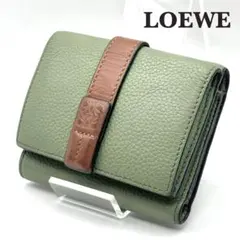 LOEWE ロエベ バーティカルウォレット 三つ折り財布 グリーン②のサムネイル
