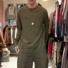 DIESEL XL カーキ c-boy テック アーカイブ 長袖ニットカットソーのサムネイル