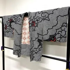 羽織　総絞り　アンティーク　菊花　雲　身丈74　裄65　正絹　着物　032tz