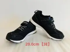 【美品】ラブラッシュ スニーカー ブラック　 20cm　幅広 3E　黒