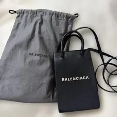 BALENCIAGA バレンシアガ ショッピング ミニショルダーバッグ ブラックのサムネイル