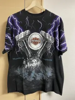Harley-Davidson サンダー＆ライトニング 総柄 XL ブラック - メルカリ