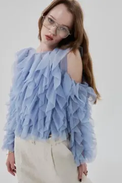 PAMEO POSE Harpy Topシースルー シアートップス パープル - メルカリ