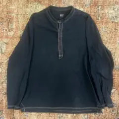 old GAP ネイビー ヘンリーネック　スナップボタンのサムネイル