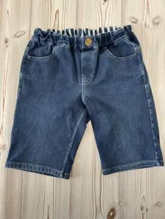BREEZE デニムハーフパンツ 130 男の子 ウエストゴム