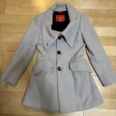 ライトグレー ダブルブレストコート