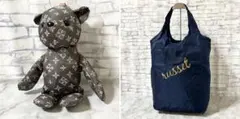 美品✨ラシット・大容量エコバッグ トートバッグ クマぬいぐるみ収納 モノグラムのサムネイル