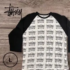 希少・初期タグ】90s OLD STUSSY ラグラン サーマルカットソー L