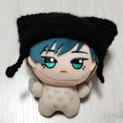 ハンドメイド　ぬいぐるみ用　ネコ耳ニット帽　黒　ぬいパル　ちびぐるみ