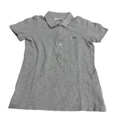 LACOSTE スリムフィット グレー ポロシャツ