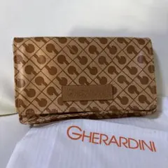 美品　ゲラルディーニ　GHERARDINI ポーチブラウン　長財布　通帳ケースのサムネイル