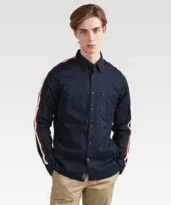 TOMMY HILFIGER トミーヒルフィガー　ラインスリーブBDシャツ