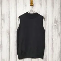 UNIQLO ユニクロ (L)　UVカットノースリーブセーター　ブラック