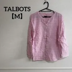 美品✨TALBOTS ピンク ストライプ 長袖シャツ Mサイズのサムネイル