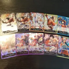 モンキー・D・ルフィ リーダーセット ニカ 赤 青 黒 紫 黄 ワンピースカード