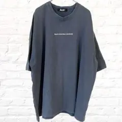 クティール オーバーTシャツ バックプリント ロゴ ダークグレー 半袖 男女 M